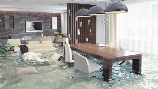 überschwemmtes Zimmer