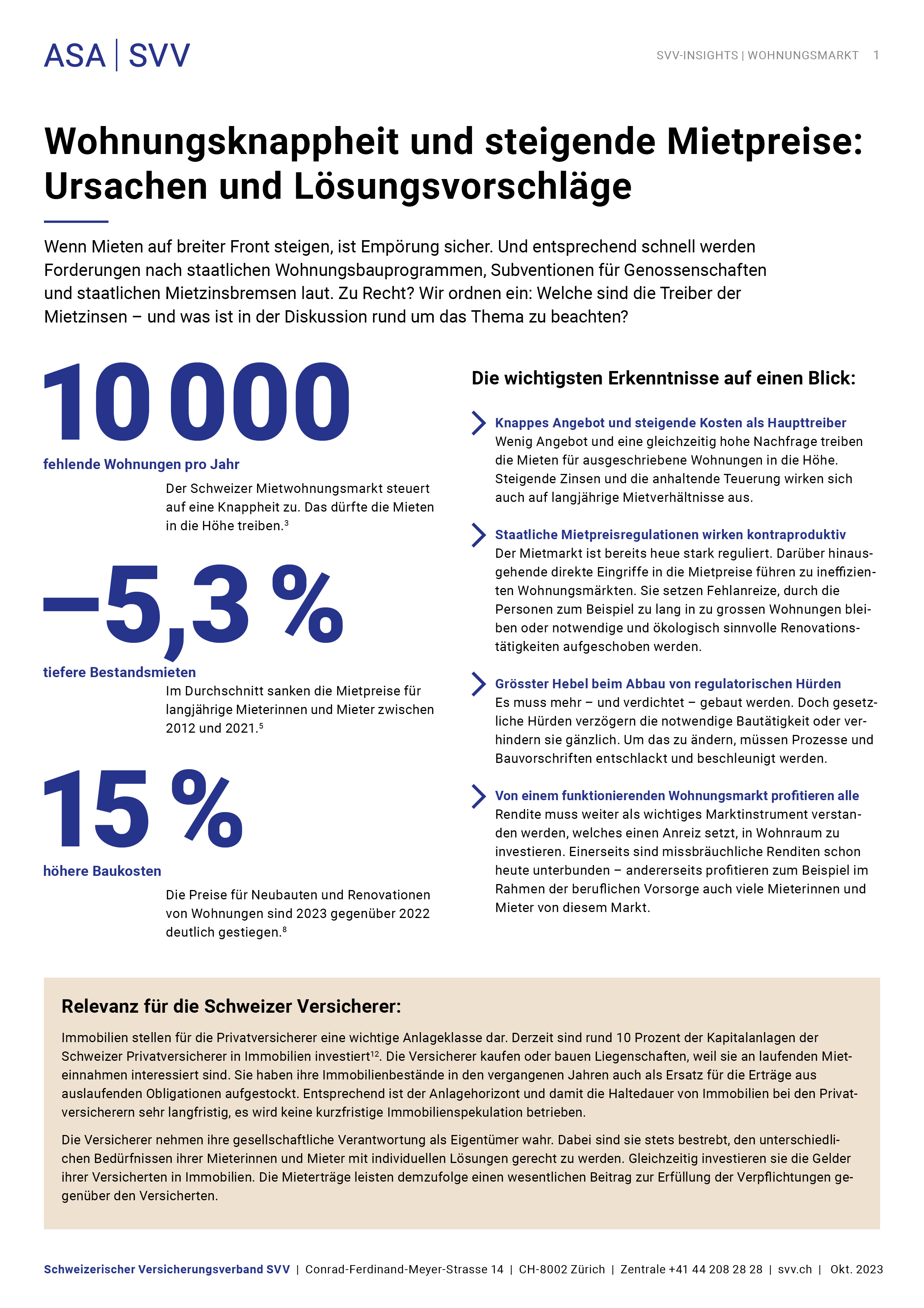 Factsheet Immobilien