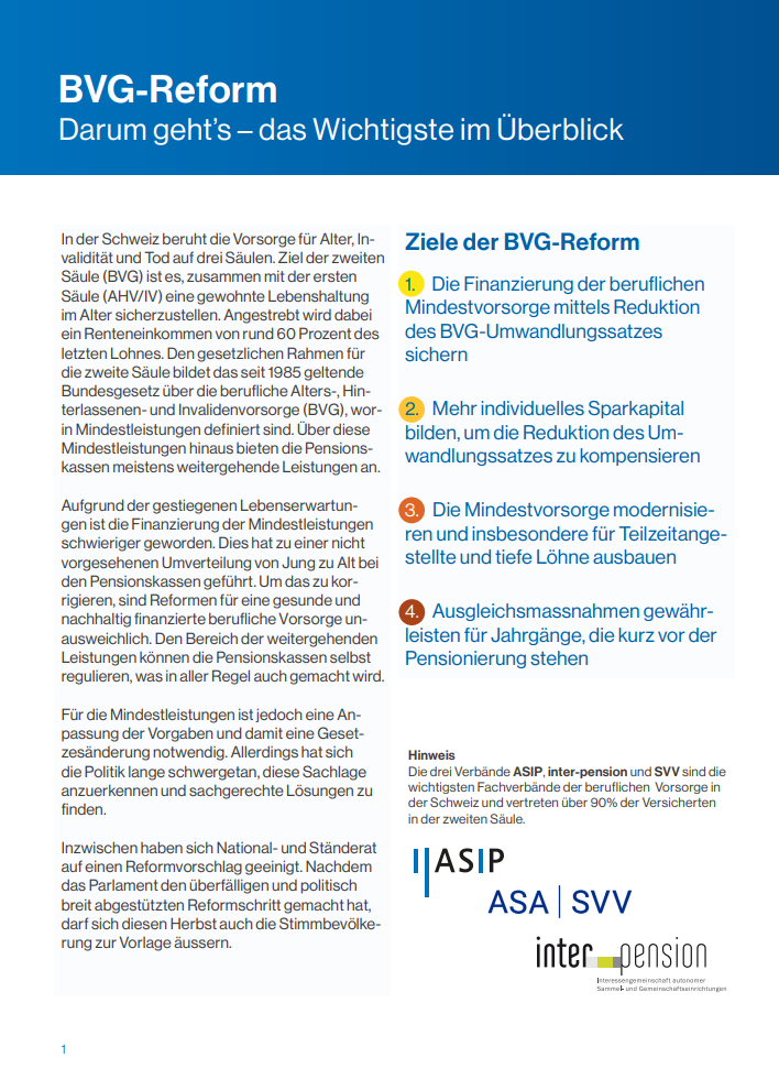 Factsheet BVG