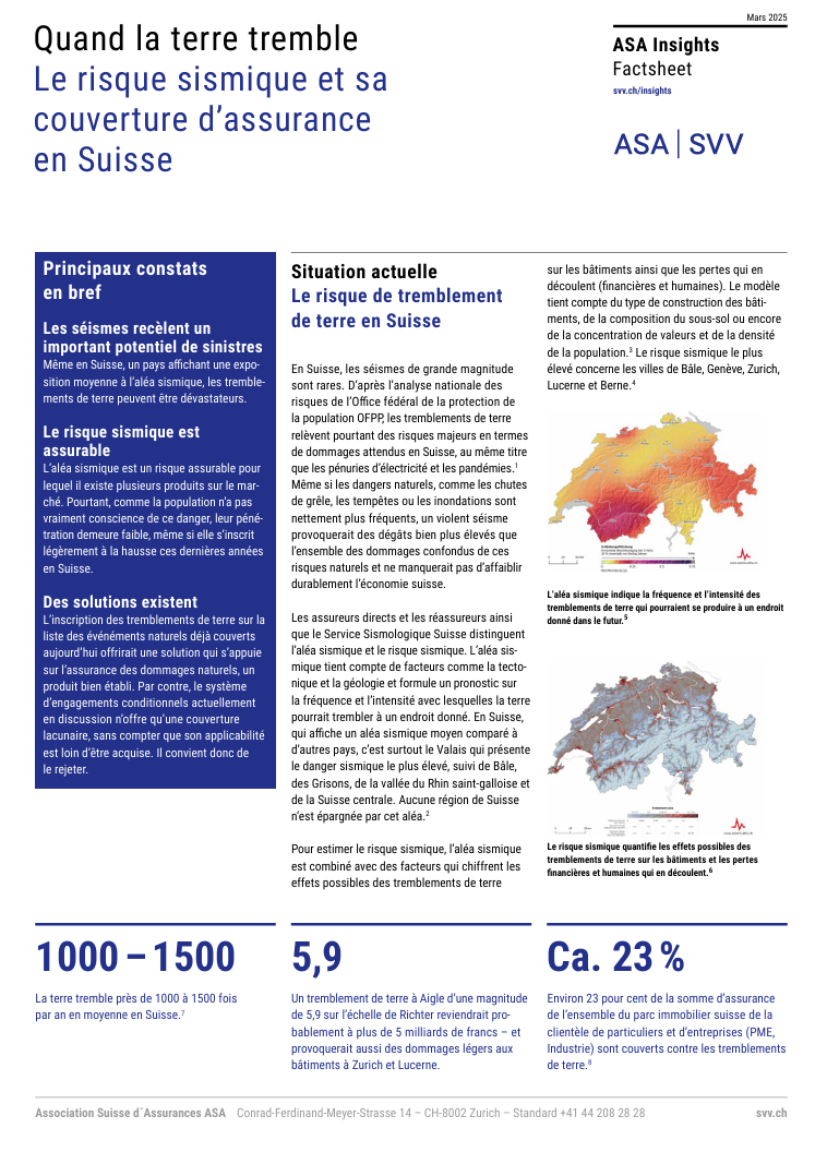 Vorschau Factsheet Erdbeben FR
