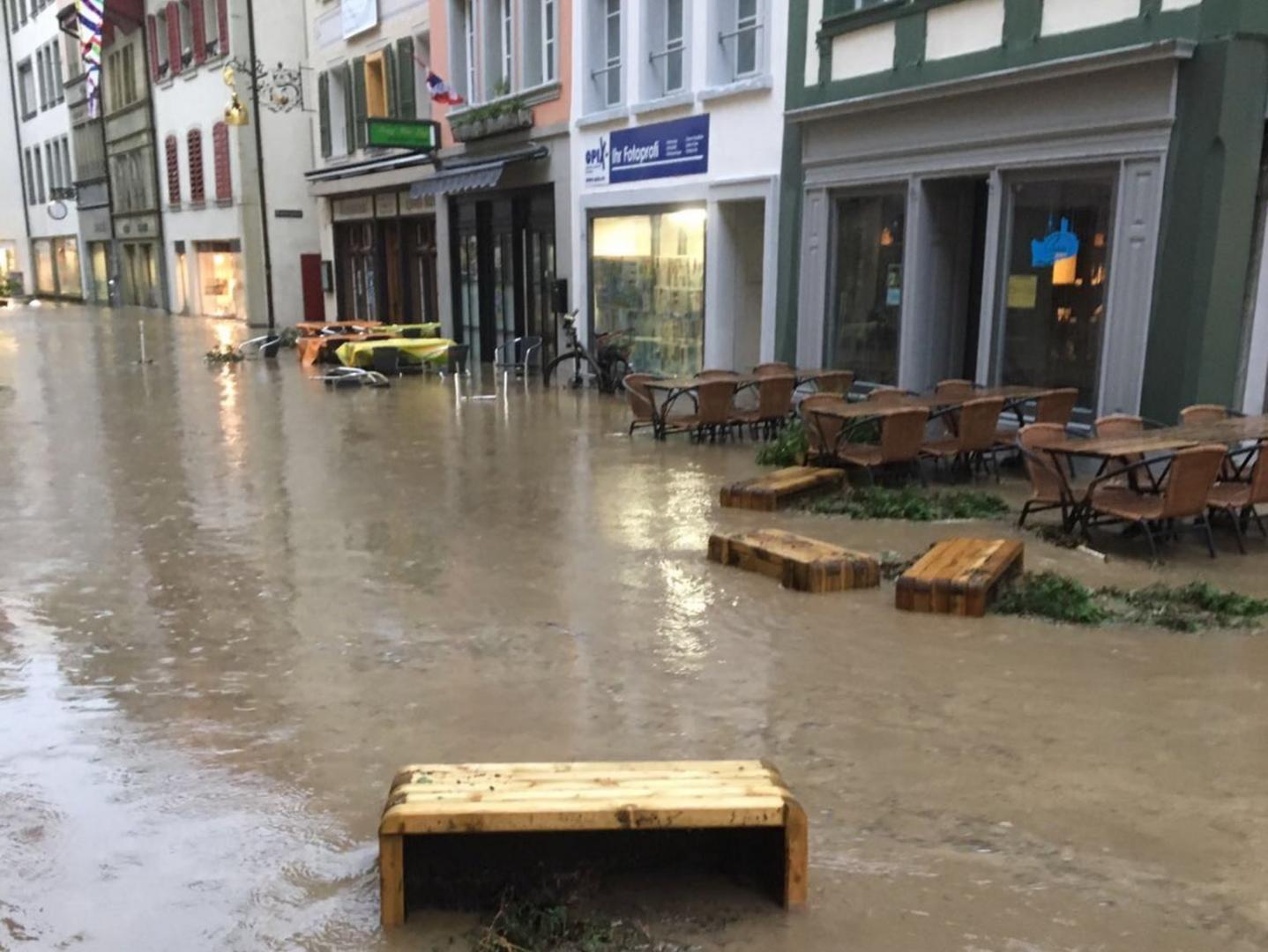 Inondation Zofingue, le 8 juillet 2018