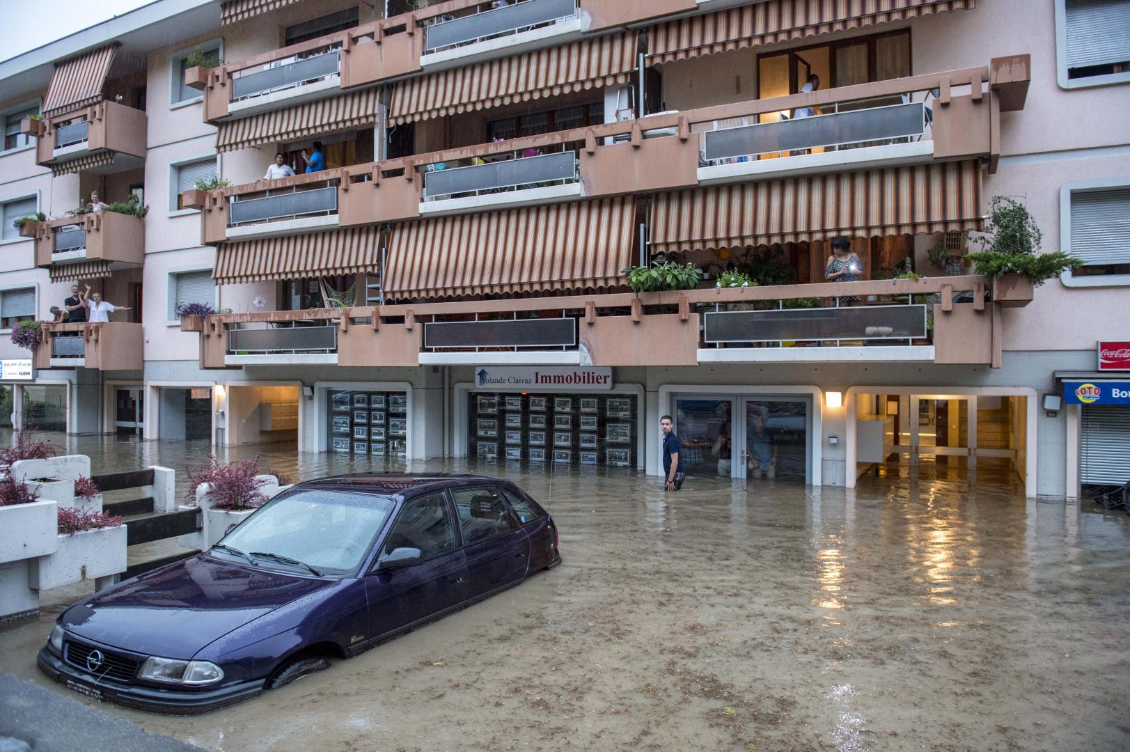 Überschwemmung Sitten, 6. August 2018