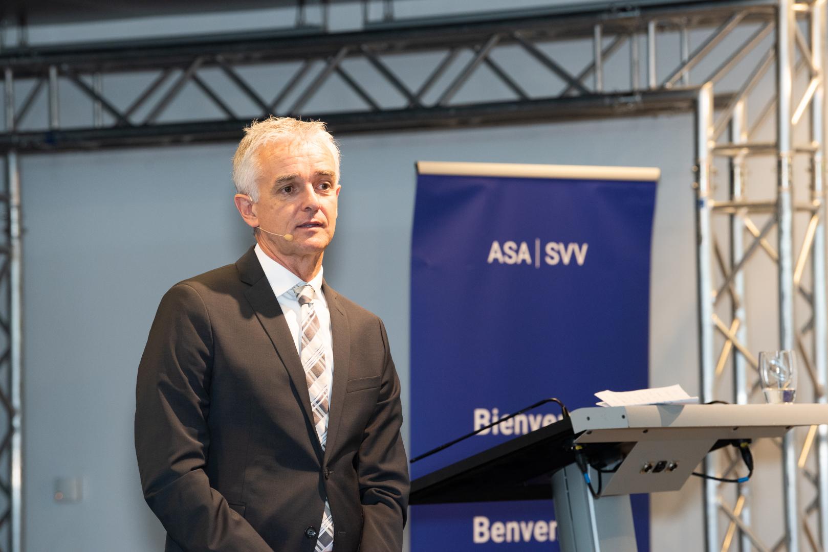 SVV-Direktor Thomas Helbling am «Tag der Versicherer» 2021 im Kongresszentrum LAC in Lugano.