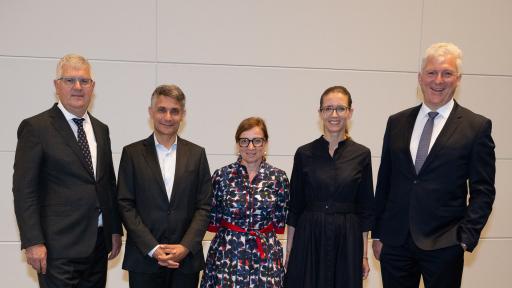 Tag der Versicherer 2025: Stefan Mäder, Fabrizio Petrillo, Philomena Colatrella, Laura Gersch und Urs Arbter