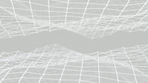 Zwei abstrakte Netze symbolisieren die Bedeutung der Vernetzung von Daten im Bereich Open Insurance